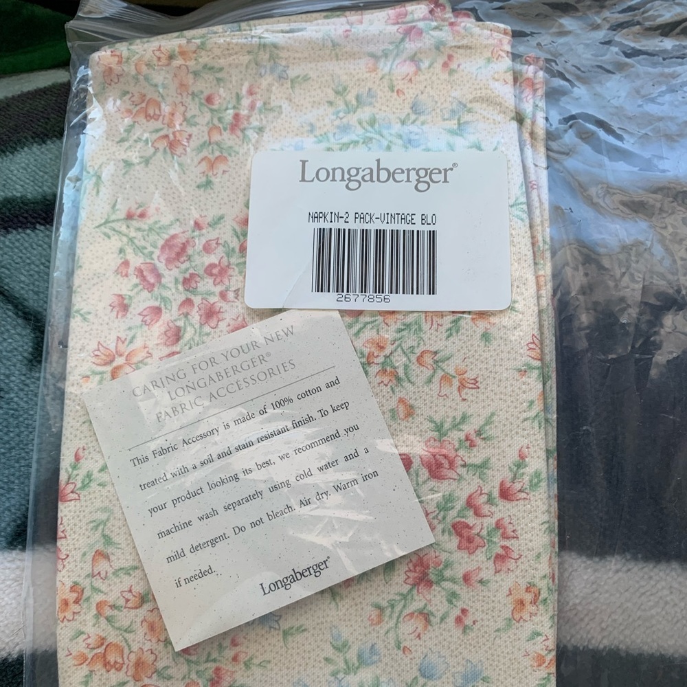 COPY - Longaberger vintage blossom napkins-set of 2